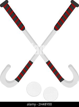 Field Hockey Stick Icon White Back Stock Vector by ©AndrOm 235999876