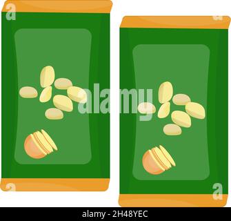 Potato chips, illustration, vector on a white background. Stock Vector