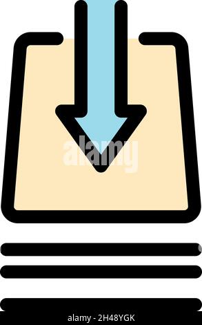 Absorbent material icon. Outline absorbent material vector icon color flat isolated Stock Vector