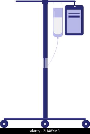 IV medical drip, illustration, vector on a white background. Stock Vector