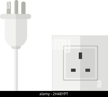 Plug and socket ,illustration, vector on white background Stock Vector ...