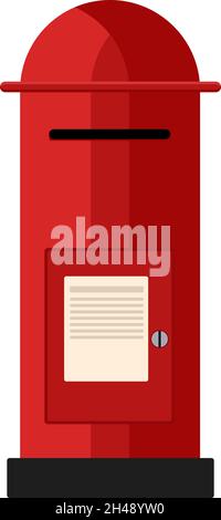 Post box, illustration, vector on a white background. Stock Vector