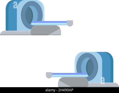MRI machine, illustration, vector on a white background. Stock Vector