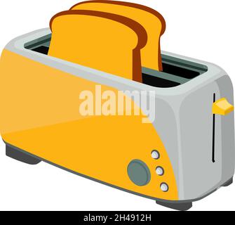 Toaster, illustration, vector on a white background. Stock Vector