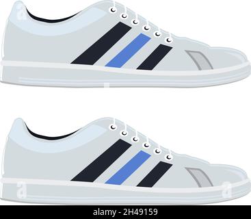 sketch of sneakers on a white background vector Stock Vector Image ...