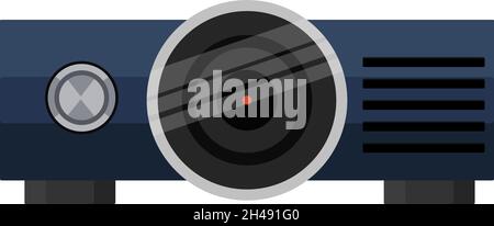 Video projector, illustration, vector on a white background. Stock Vector