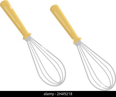 Hand whisk, illustration, vector on a white background. Stock Vector