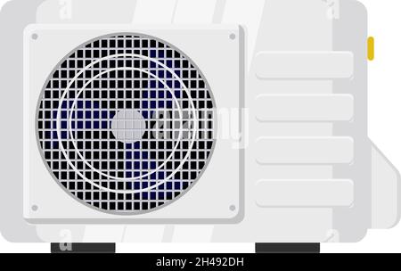 Ac outer unit, illustration, vector on a white background. Stock Vector