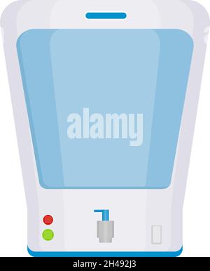 Water purifier, illustration, vector on a white background. Stock Vector
