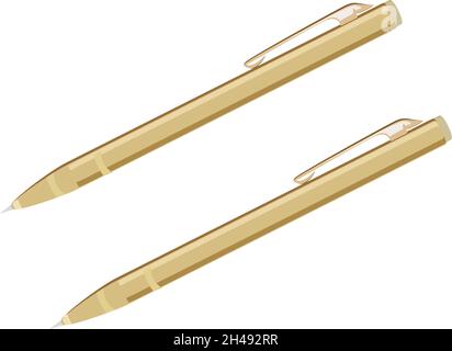 Two Pens Withe Background Two blue pens, illustration, vector on white background Stock Vector ...