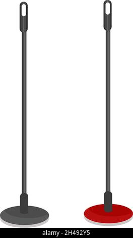 Floor electrical wiper, illustration, vector on a white background. Stock Vector