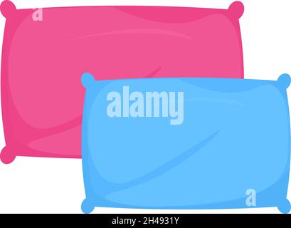 Colorful pillows, illustration, vector on a white background. Stock Vector