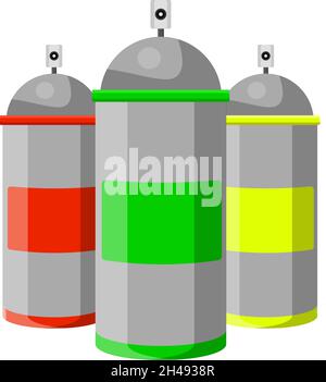 Graffiti bottle, illustration, vector on a white background. Stock Vector