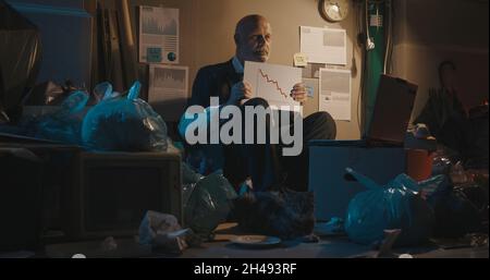 Broke and homeless Stock Photo - Alamy