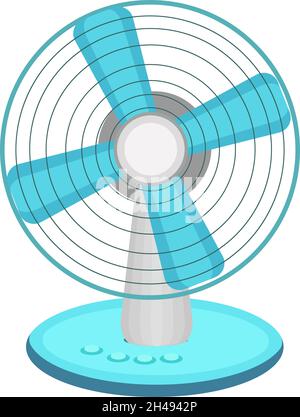 Small table fan, illustration, vector on a white background. Stock Vector