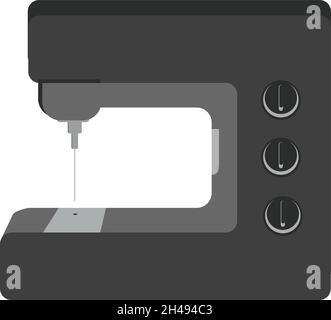 Sewing machine, illustration, vector on a white background. Stock Vector