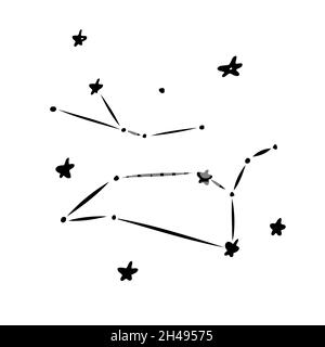 Esoteric symbols of the star. Celestial signs. Vector illustration. Stock Vector
