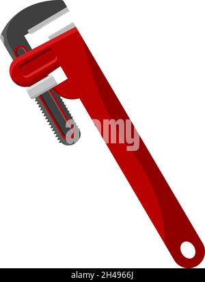 Wrench working tool, illustration, vector on a white background. Stock Vector