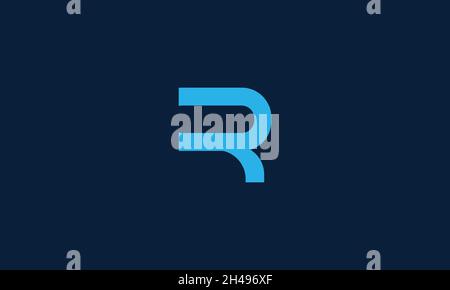 LETTER R LOGO DESIGN WITH NEGATIVE SPACE EFFECT FOR ILLUSTRATION USE Stock Vector