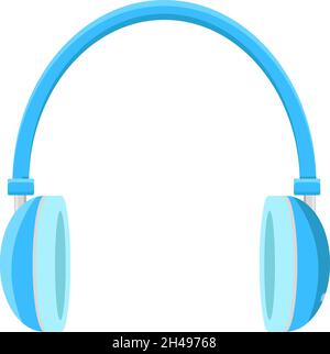Blue headphones, illustration, vector on a white background. Stock Vector