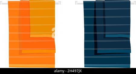 Bath towels, illustration, vector on a white background. Stock Vector