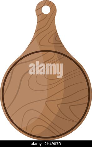 Pizza cutting board, illustration, vector on a white background. Stock Vector