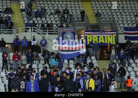 Turin, Italy, 30th October 2021. Sampdoria fans during the Serie A match at Stadio Grande Torino, Turin. Picture credit should read: Jonathan Moscrop / Sportimage