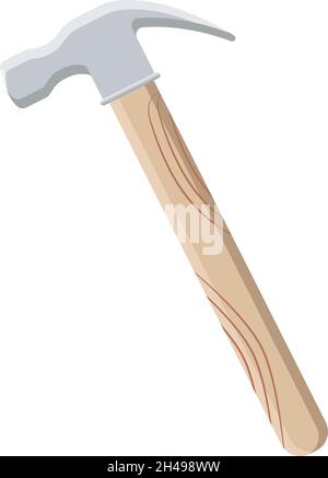 Small hammer, illustration, vector on a white background. Stock Vector