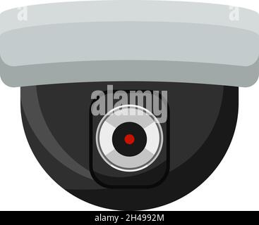 Security camera, illustration, vector on a white background. Stock Vector