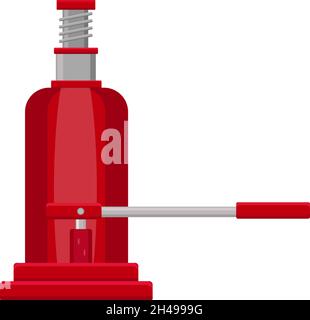 Red lifting jack, illustration, vector on a white background. Stock Vector
