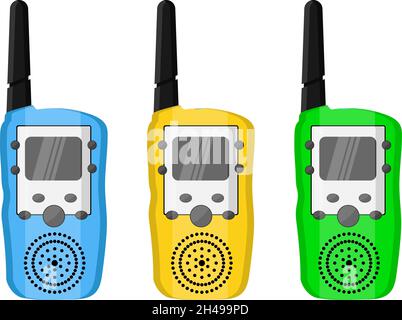 Walkie talkie for kids, illustration, vector on a white background. Stock Vector