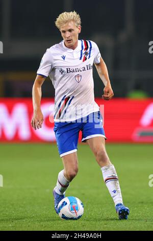 Turin, Italy, 30th October 2021. Morten Thorsby of UC Sampdoria during the Serie A match at Stadio Grande Torino, Turin. Picture credit should read: Jonathan Moscrop / Sportimage