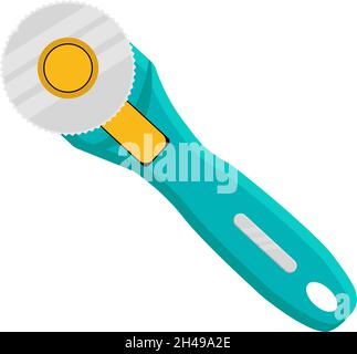 Rotary cutter, illustration, vector on a white background. Stock Vector