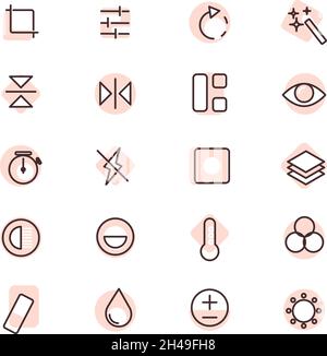 Photo editor, illustration, vector, on a white background. Stock Vector