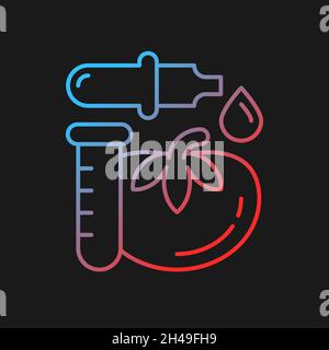 Food additives and preservatives gradient vector icon for dark theme Stock Vector