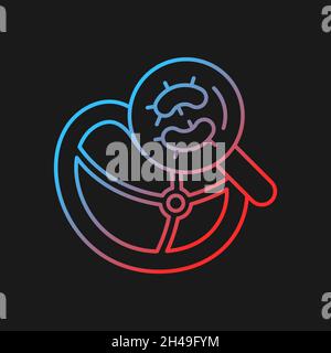 Pathogen testing gradient vector icon for dark theme Stock Vector
