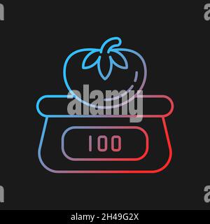 Physical testing gradient vector icon for dark theme Stock Vector
