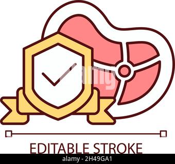 Food safety RGB color icon Stock Vector