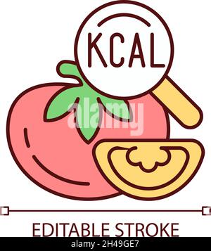 Energy content of food RGB color icon Stock Vector