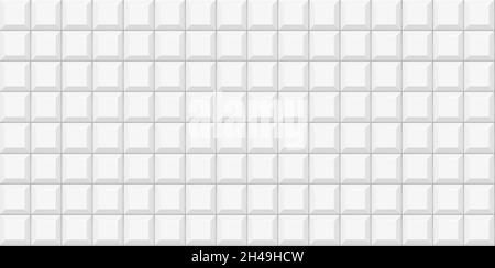 White square subway tile seamless pattern. Wall with brick texture. Vector geometric background design Stock Vector