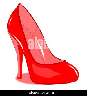 Red hot sale glass heels