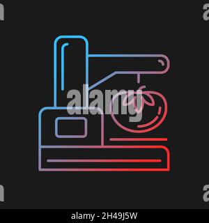 Food texture analyzer gradient vector icon for dark theme Stock Vector