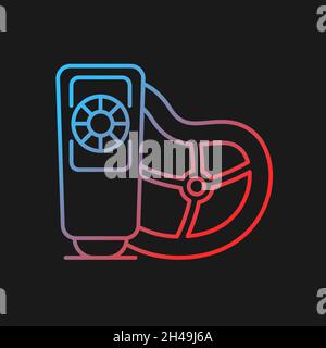 Food colour analysis gradient vector icon for dark theme Stock Vector