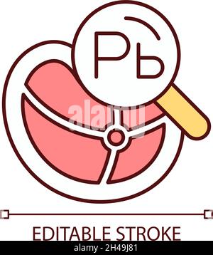 Heavy metal testing RGB color icon Stock Vector