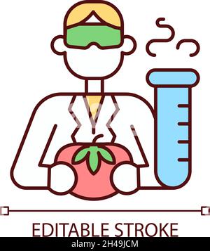 Food analyst RGB color icon Stock Vector