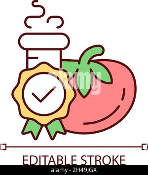 Food quality testing RGB color icon Stock Vector