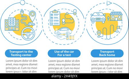 Drivers exam services vector infographic template Stock Vector