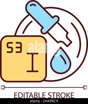 Iodine-starch test RGB color icon Stock Vector