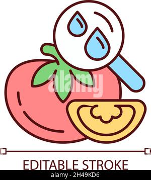 Food moisture content testing RGB color icon Stock Vector