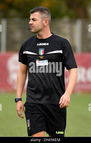 Rome, Italy. 31st Oct, 2021. Assistant of Referee during the Serie A match between A.S. Roma Women and U.S. Sassuolo Calcio at the stadio Agostino Di Bartolomei Trigoria on 31 October, 2021 in Trigoria, Italy. (Photo by Domenico Cippitelli/Pacific Press/Sipa USA) Credit: Sipa USA/Alamy Live News Stock Photo